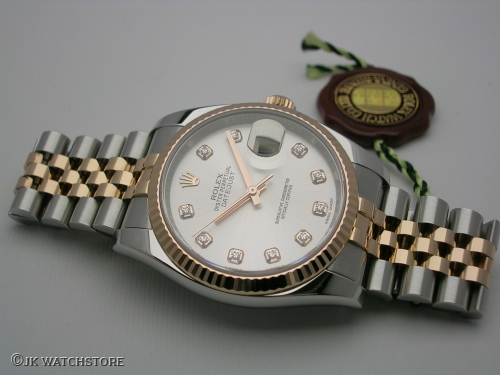 ROLEX DATEJUST 116231 2012 STEEL/EVERROSE SILVER - DIAMOND  DIAL DSCN1345_b047ee.JPG