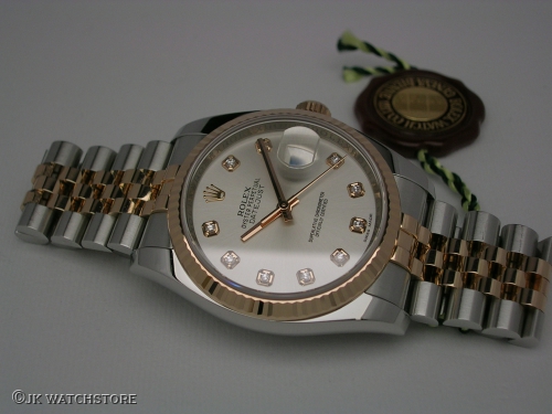 ROLEX DATEJUST 116231 2012 STEEL/EVERROSE SILVER - DIAMOND  DIAL DSCN1347_c0b8a7.JPG