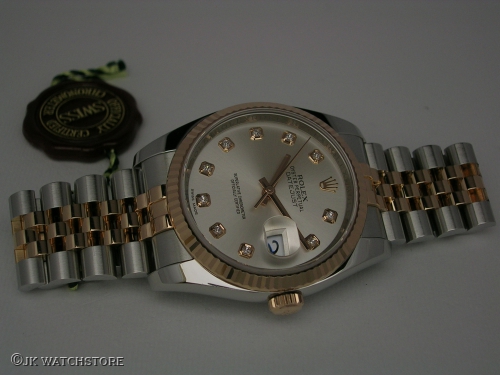 ROLEX DATEJUST 116231 2012 STEEL/EVERROSE SILVER - DIAMOND  DIAL DSCN1352_e4cc52.JPG