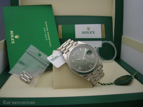 ROLEX DAY-DATE 228239 2019 OLIVE GREEN DIAL