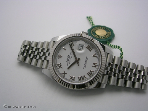 ROLEX DATEJUST II 126334 2021 WHITE ROMAN DIAL JUBILEE DSCN2214_9c4593.JPG