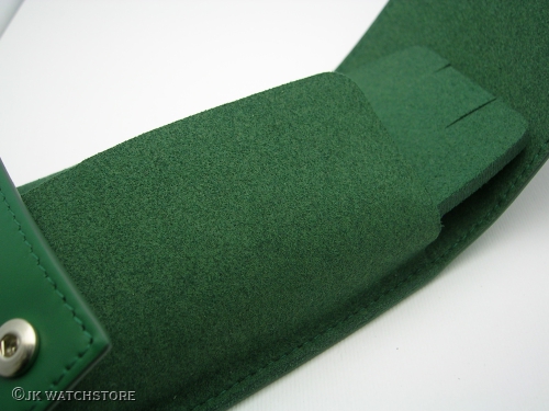 ROLEX GREEN LEATHER TRAVEL POUCH
