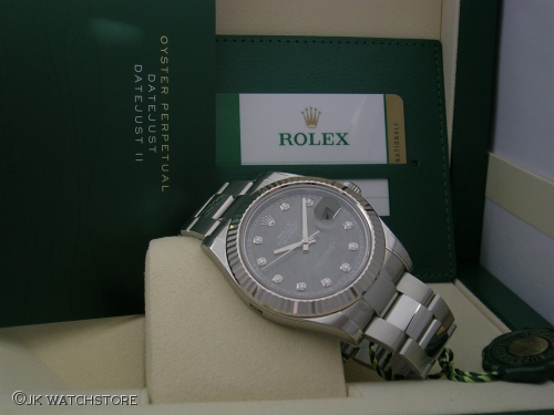 ROLEX DATEJUST II 116334 2015 DIAMOND DIAL DSCN4570_2429a0.JPG