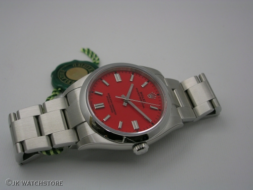 ROLEX OYSTER PERPETUAL 126000 36MM CORAL RED DIAL 2022 DSCN6196_6aa680.JPG