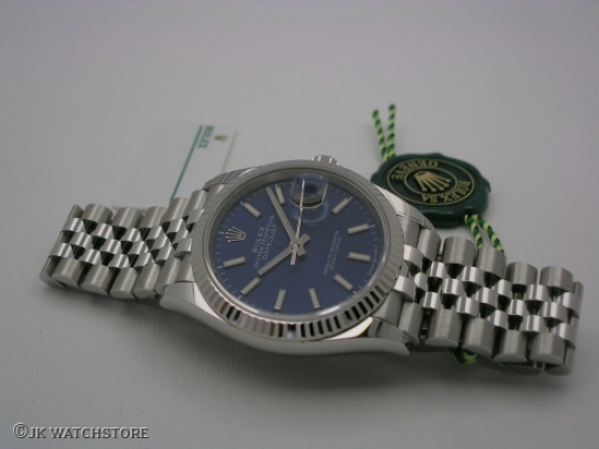 JK Watchstore, World of Rolex, ROLEX DATEJUST 36 126234 BLUE DIAL 2021