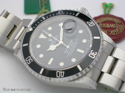 ROLEX SUBMARINER 16610 1996 TRITIUM NOS