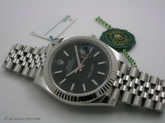 JK Watchstore, World of Rolex, ROLEX DATEJUST 41 126334 BLACK DIAL 2022