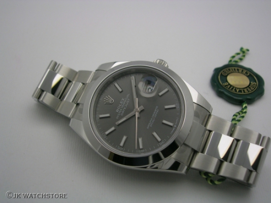 JK Watchstore, World of Rolex, ROLEX DATEJUST 41 126300 GREY DIAL 2024