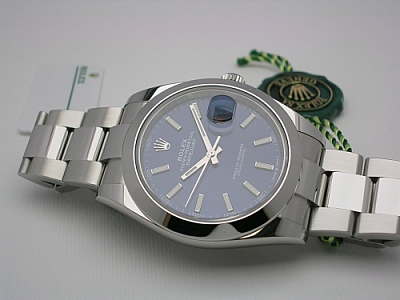 ROLEX DATEJUST 41 126300 2019  BLUE DIAL OYSTER